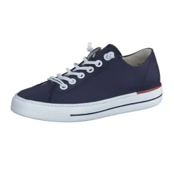 Paul Green Super Soft Pauls Sneaker Nubukleder Relax- Weite Wechselfußbett blau S14 4081-365
