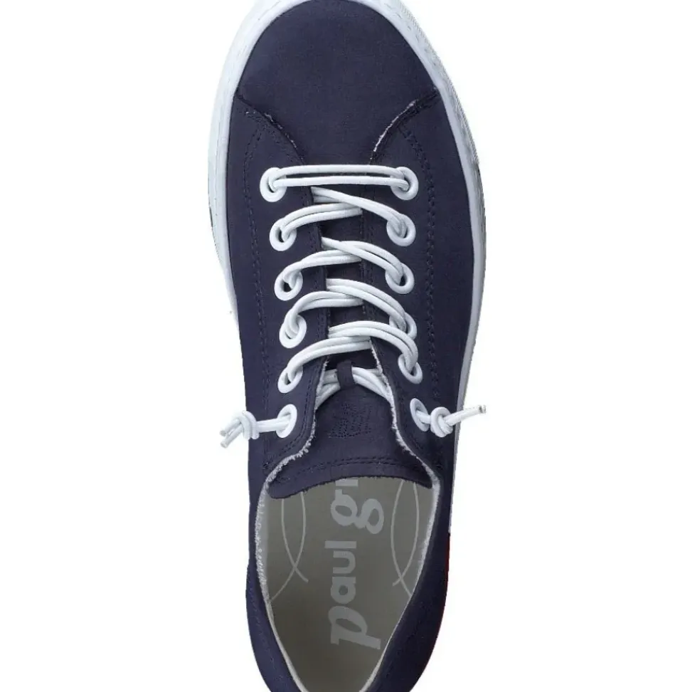Paul Green Super Soft Pauls Sneaker Nubukleder Relax- Weite Wechselfußbett blau S14 4081-365