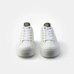 Paul Green Super Soft Pauls Sneaker Leder Logoapplikation Ziernähte weiß S14 5320-085