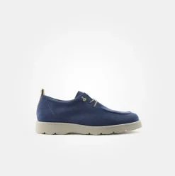 Paul Green Super Soft Schnürer Veloursleder Logoprägung blau S14 1070-005