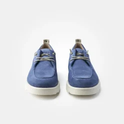 Paul Green Super Soft Schnürer Veloursleder Logoprägung blau S14 1070-005