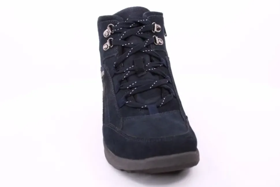 PETER ERIKSON Damen Boot Leder Schnürung und Reißverschluss DENIM Warmfutter FLEXI-16 TEX