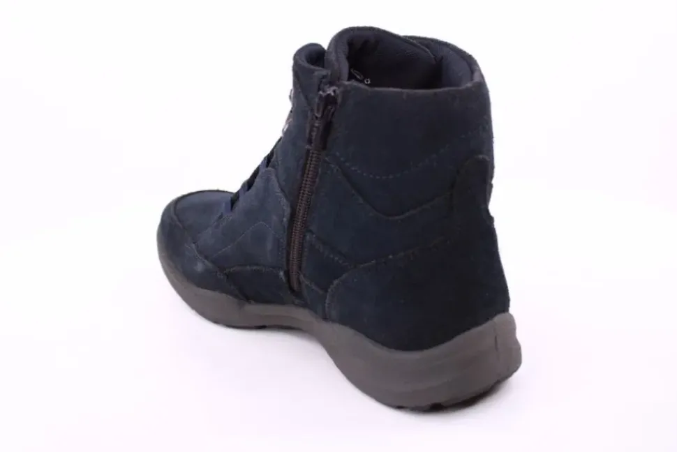 PETER ERIKSON Damen Boot Leder Schnürung und Reißverschluss DENIM Warmfutter FLEXI-16 TEX