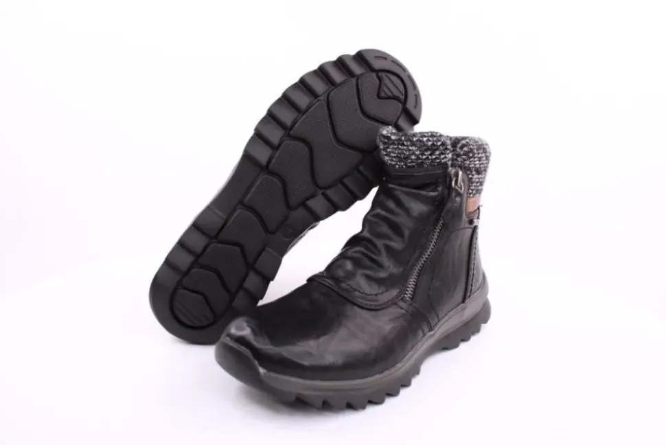 PETER ERIKSON Damen Boot mit Stickrand doppel Reißverschluss einfacher Einstieg in SCHWARZ, BLAU, ROT Warmfutter 58212-Y24001 TEX
