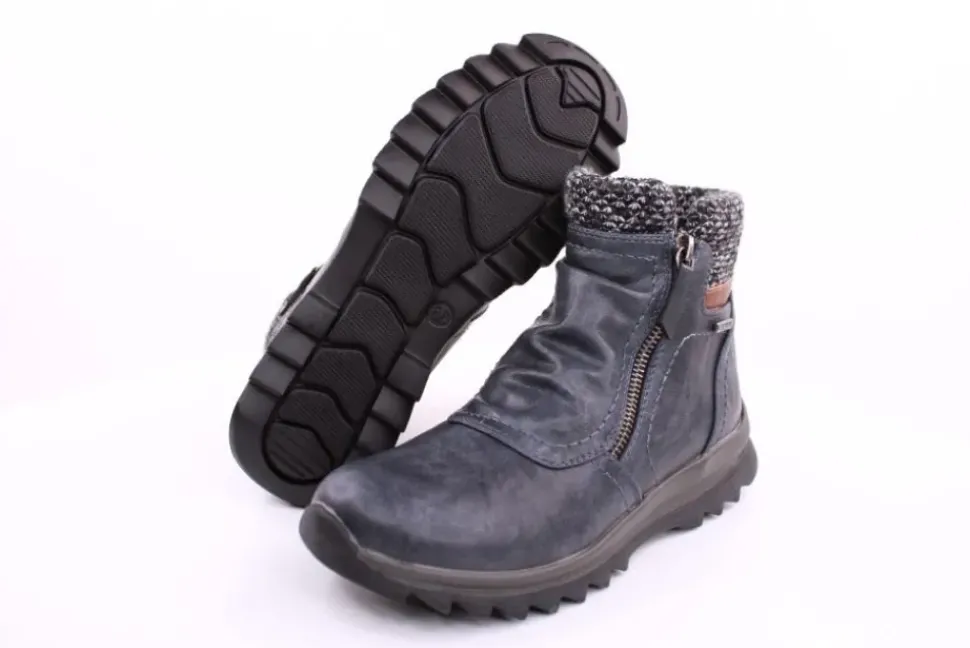 PETER ERIKSON Damen Boot mit Stickrand doppel Reißverschluss einfacher Einstieg in SCHWARZ, BLAU, ROT Warmfutter 58212-Y24001 TEX