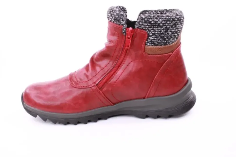 PETER ERIKSON Damen Boot mit Stickrand doppel Reißverschluss einfacher Einstieg in SCHWARZ, BLAU, ROT Warmfutter 58212-Y24001 TEX