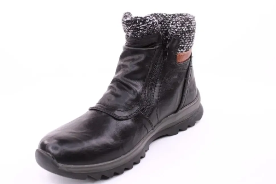 PETER ERIKSON Damen Boot mit Stickrand doppel Reißverschluss einfacher Einstieg in SCHWARZ, BLAU, ROT Warmfutter 58212-Y24001 TEX