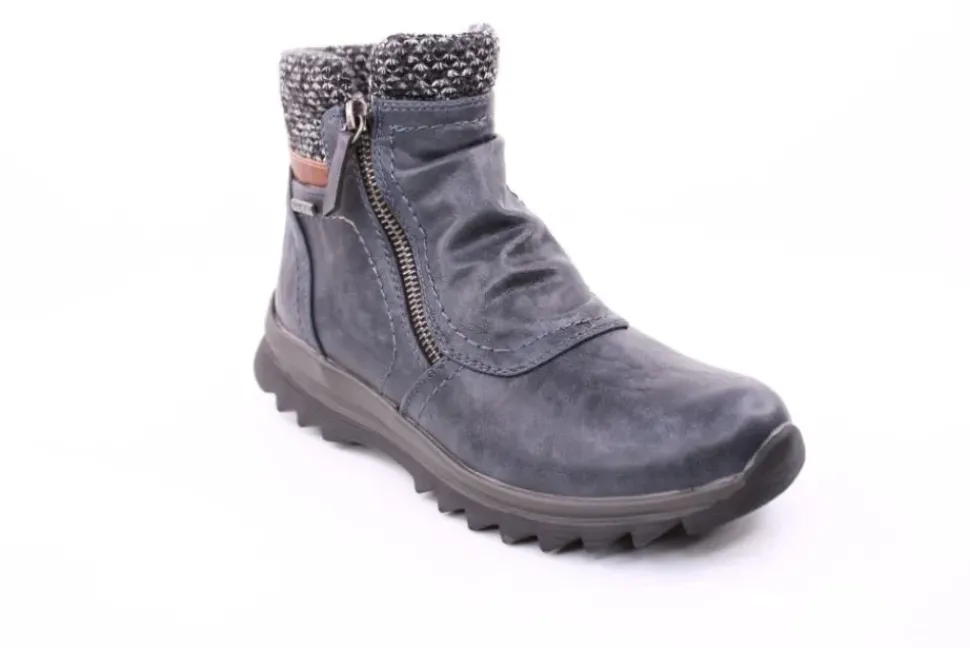PETER ERIKSON Damen Boot mit Stickrand doppel Reißverschluss einfacher Einstieg in SCHWARZ, BLAU, ROT Warmfutter 58212-Y24001 TEX