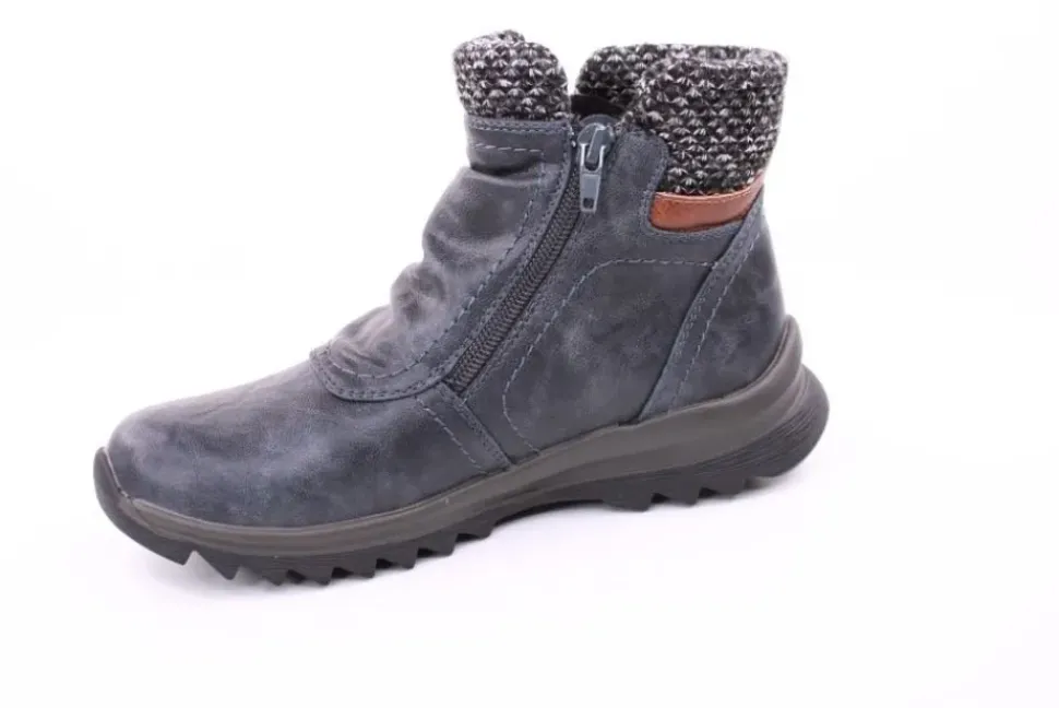 PETER ERIKSON Damen Boot mit Stickrand doppel Reißverschluss einfacher Einstieg in SCHWARZ, BLAU, ROT Warmfutter 58212-Y24001 TEX