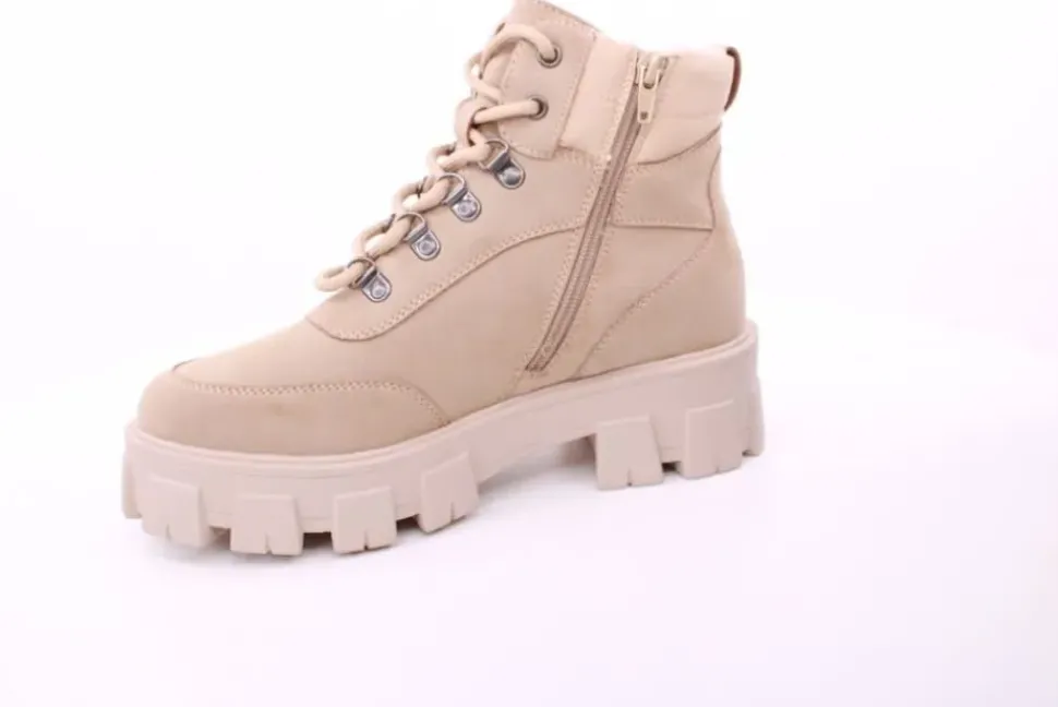 PETER ERIKSON Damen Boot Softrand Schnürung und Reißverschluss BEIGE Warmfutter 6587-24-C25001