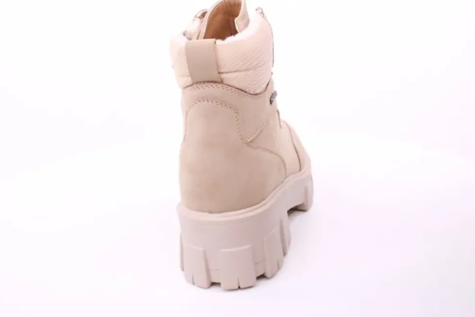 PETER ERIKSON Damen Boot Softrand Schnürung und Reißverschluss BEIGE Warmfutter 6587-24-C25001