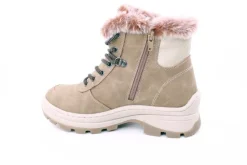 PETER ERIKSON Damen Boot Super-Softrand Schnürung und Reißverschluss in CAMEL mit Warmfutter 3315-Y24001 TEX