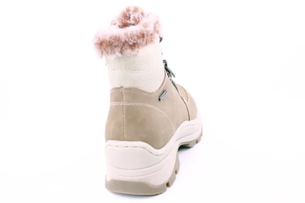 PETER ERIKSON Damen Boot Super-Softrand Schnürung und Reißverschluss in CAMEL mit Warmfutter 3315-Y24001 TEX