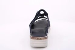 PETER ERIKSON Damen Pantolette Leder Comfort-Fußbett weiß, blau S14 241663