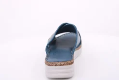 PETER ERIKSON Damen Pantolette Leder Comfort-Fußbett blau S14 241661
