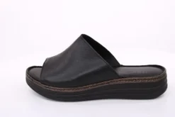 PETER ERIKSON Damen Pantolette Leder Comfort-Fußbett weiß, schwarz S14 241632