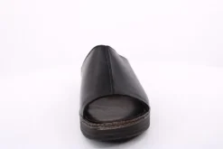 PETER ERIKSON Damen Pantolette Leder Comfort-Fußbett weiß, schwarz S14 241632