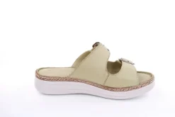 PETER ERIKSON Damen Pantolette Leder Comfort- Fußbett blau, grün S13 231539
