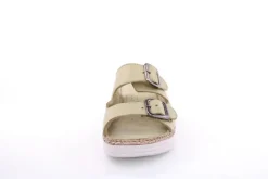 PETER ERIKSON Damen Pantolette Leder Comfort- Fußbett blau, grün S13 231539