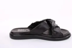 PETER ERIKSON Damen Pantolette Leder Comfort- Fußbett grün, schwarz S13 221511