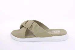PETER ERIKSON Damen Pantolette Leder Comfort- Fußbett grün, schwarz S13 221511