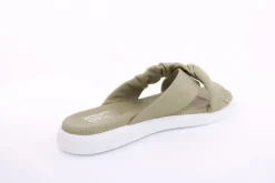 PETER ERIKSON Damen Pantolette Leder Comfort- Fußbett grün, schwarz S13 221511
