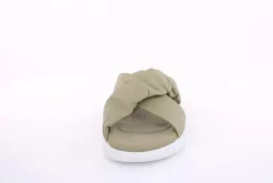 PETER ERIKSON Damen Pantolette Leder Comfort- Fußbett grün, schwarz S13 221511