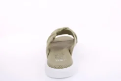PETER ERIKSON Damen Pantolette Leder Comfort- Fußbett grün, schwarz S13 221511