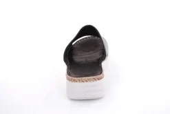 PETER ERIKSON Damen Pantolette Leder Comfort- Fußbett weiß, schwarz S13 231536