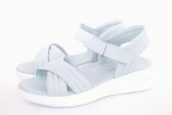 PETER ERIKSON Damen Sandale Comfort- Fußbett Leder blau, grün, weiß S13  231511