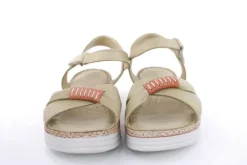 PETER ERIKSON Damen Sandale Leder Comfort- Fußbett weiß, grün S13 231533