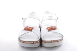 PETER ERIKSON Damen Sandale Leder Comfort- Fußbett weiß, grün S13 231533