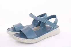 PETER ERIKSON Damen Sandale Leder Comfort- Fußbett blau, schwarz S13 231521