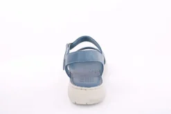 PETER ERIKSON Damen Sandale Leder Comfort- Fußbett blau, schwarz S13 231521