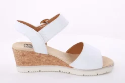 PETER ERIKSON Damen Sandalette Keilabsatz Zierschnalle weiß S14 20-14-C23006