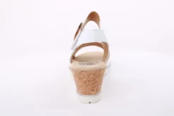 PETER ERIKSON Damen Sandalette Keilabsatz Zierschnalle weiß S14 20-14-C23006