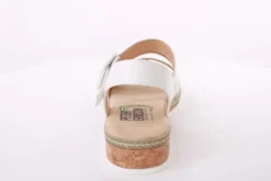 PETER ERIKSON Damen Sandalette Keilabsatz Klettverschluss weiß beige S14  20-41-C23005