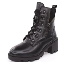 PETER ERIKSON Damen Schnürboots Stiefelette Leder Blockabsatz schwarz S23 ARIELA-GR-2316