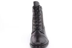PETER ERIKSON Damen Schnürboots Leder Nietenbesatz Steppmuster schwarz S23 DORIS-2110-S