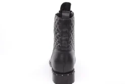 PETER ERIKSON Damen Schnürboots Leder Nietenbesatz Steppmuster schwarz S23 DORIS-2110-S