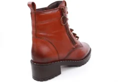 PETER ERIKSON Damen Schnürboots Schnürstiefelette Leder Schnürsenkelschmuck braun S23 DARYA-2320