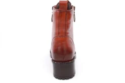 PETER ERIKSON Damen Schnürboots Schnürstiefelette Leder Schnürsenkelschmuck braun S23 DARYA-2320
