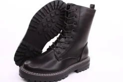 PETER ERIKSON Damen Schnürstiefel Schnürung und Reißverschluss in SCHWARZ mit Warmfutter 18650-Y22002