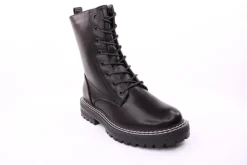 PETER ERIKSON Damen Schnürstiefel Schnürung und Reißverschluss in SCHWARZ mit Warmfutter 18650-Y22002