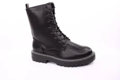PETER ERIKSON Damen Schnürstiefel Schnürung und Reißverschluss in SCHWARZ mit Warmfutter 18650-Y22002