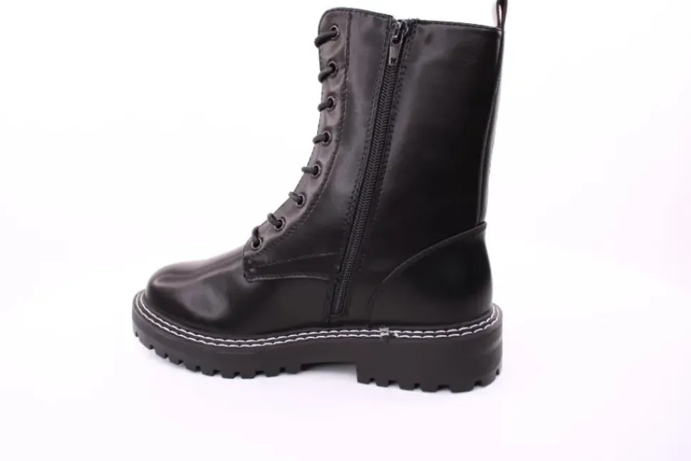 PETER ERIKSON Damen Schnürstiefel Schnürung und Reißverschluss in SCHWARZ mit Warmfutter 18650-Y22002