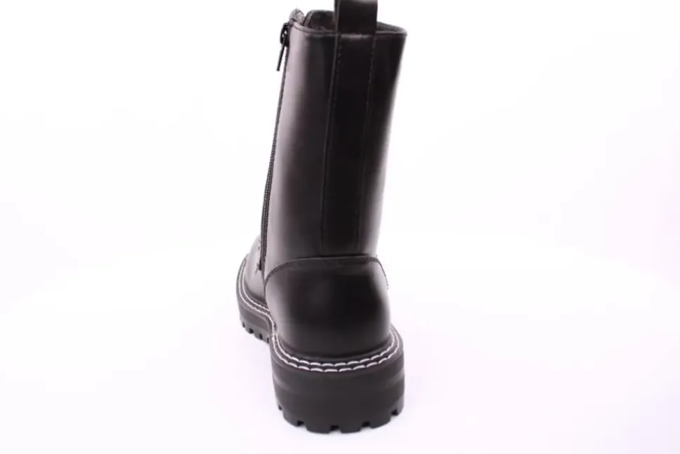 PETER ERIKSON Damen Schnürstiefel Schnürung und Reißverschluss in SCHWARZ mit Warmfutter 18650-Y22002
