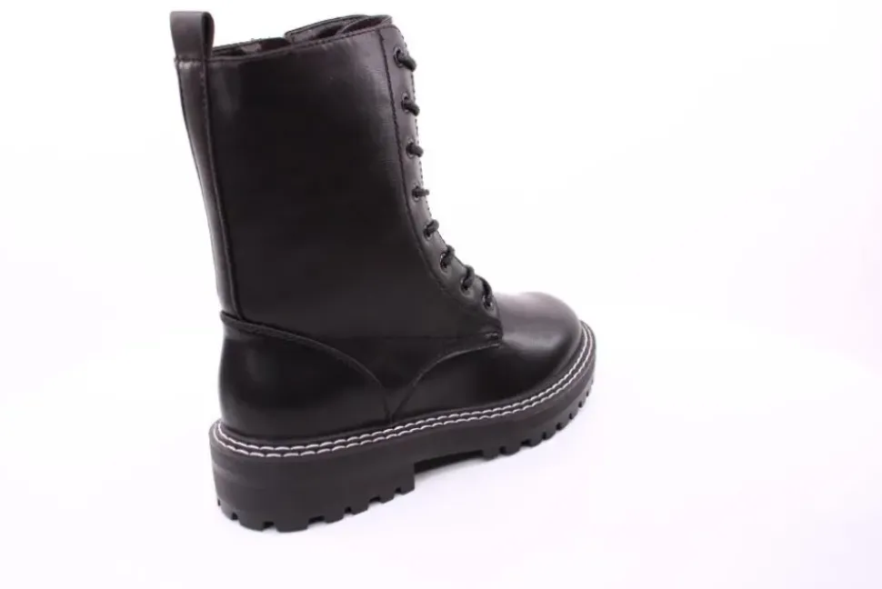 PETER ERIKSON Damen Schnürstiefel Schnürung und Reißverschluss in SCHWARZ mit Warmfutter 18650-Y22002