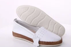 PETER ERIKSON Damen Slipper Leder Wechselfußbett weiß, blau, schwarz S14 241734