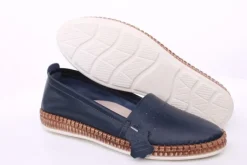 PETER ERIKSON Damen Slipper Leder Wechselfußbett weiß, blau, schwarz S14 241734